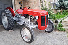 Antique Red Tractor