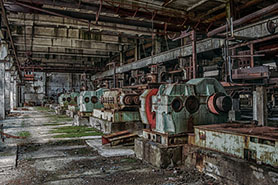 Old Production Line Waiting To Be Removed